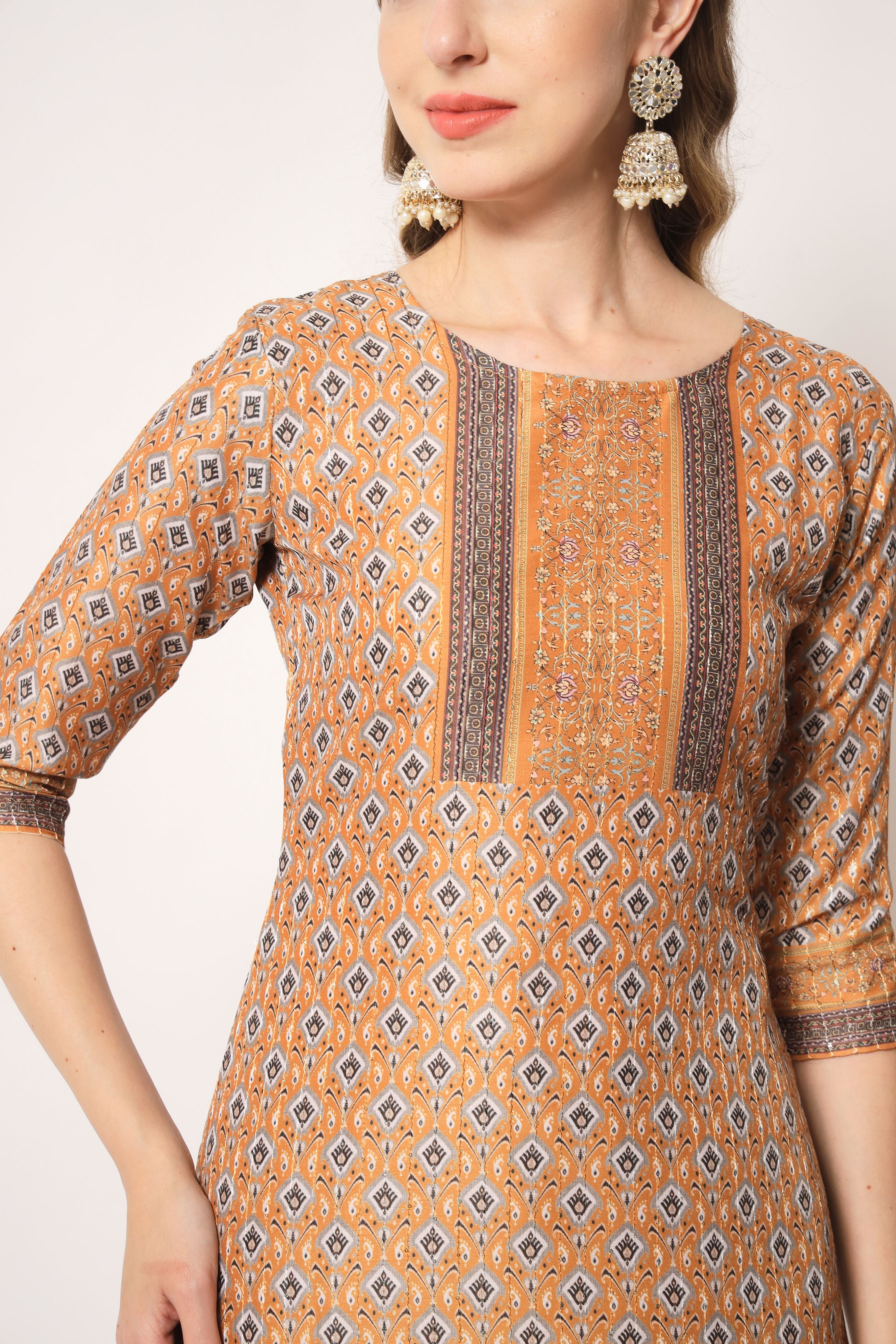 Embroidered Muslin Orange Trendy Salwar Kameez For Women
